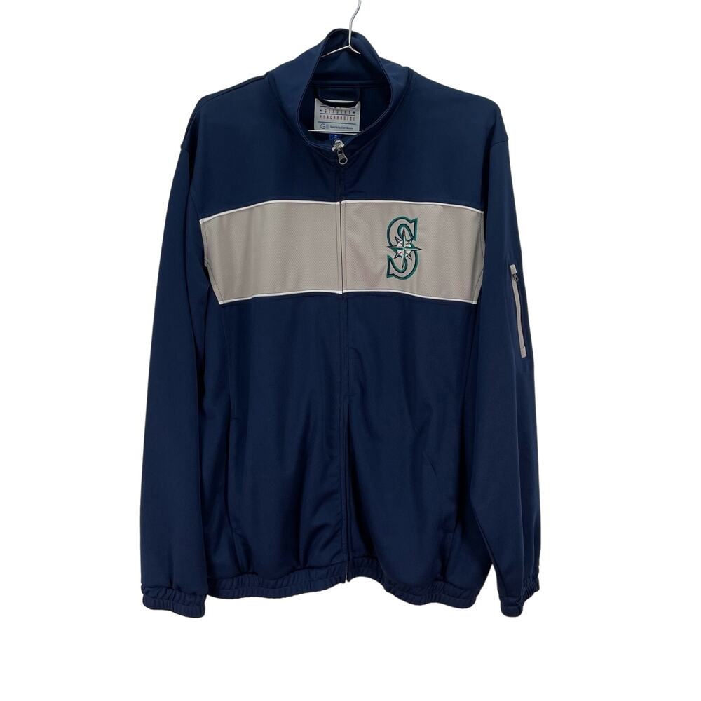 Mariners Baseball Lightweight Jacket Coat Blue Me… - image 1